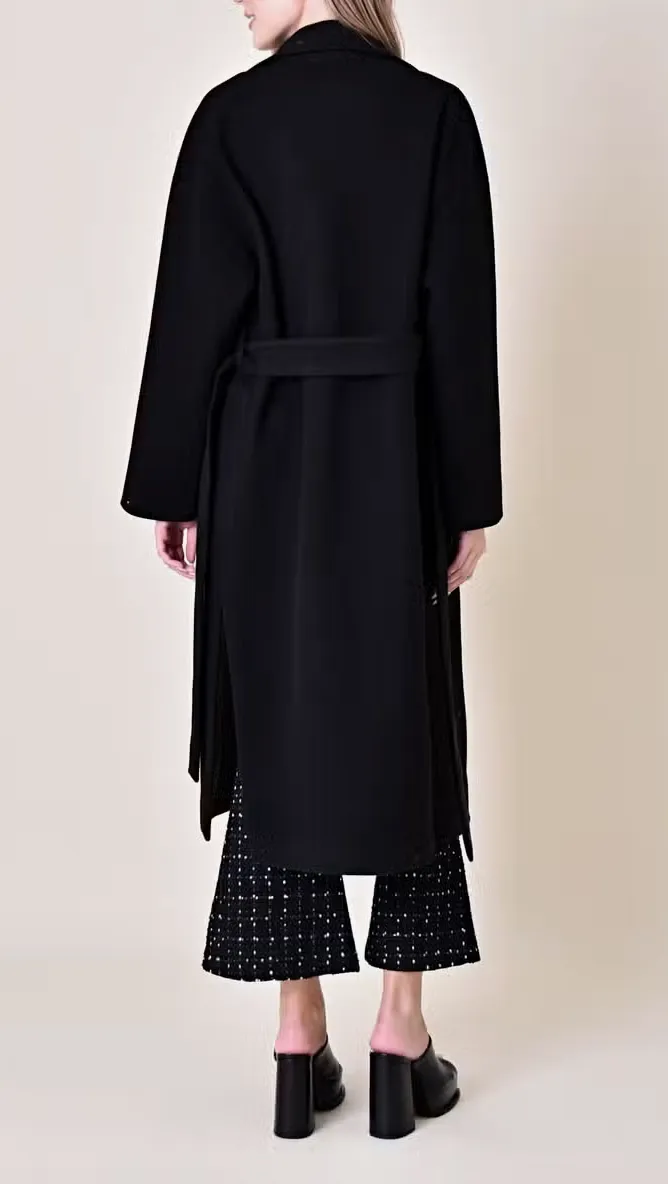 Oversized Wrap Belt Trench Coat