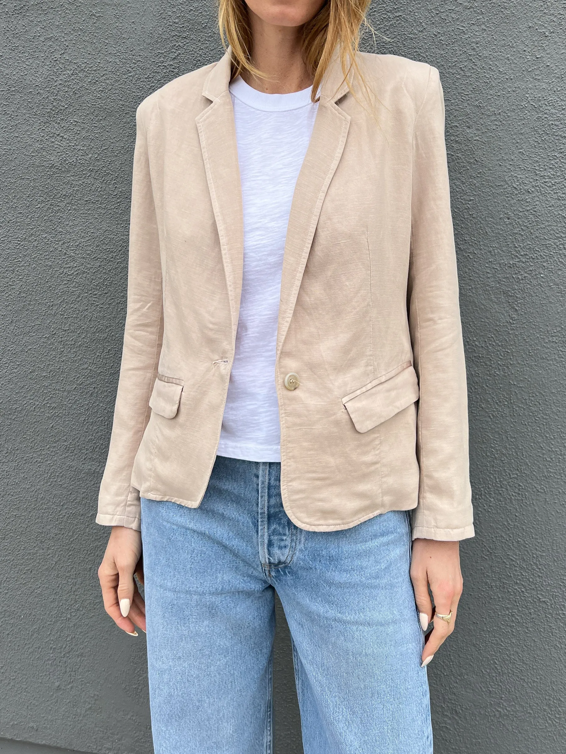Owen Blazer in Linen - Dune