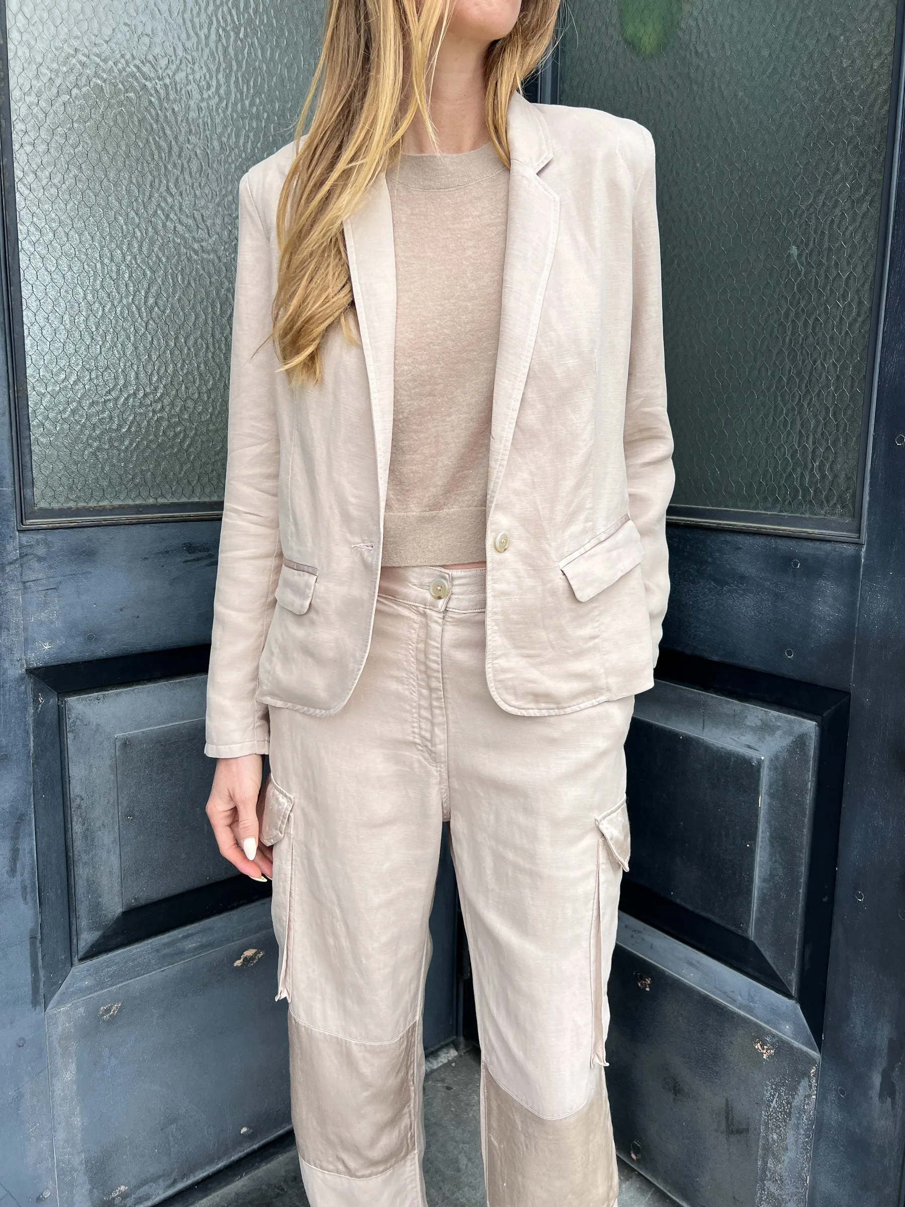Owen Blazer in Linen - Dune