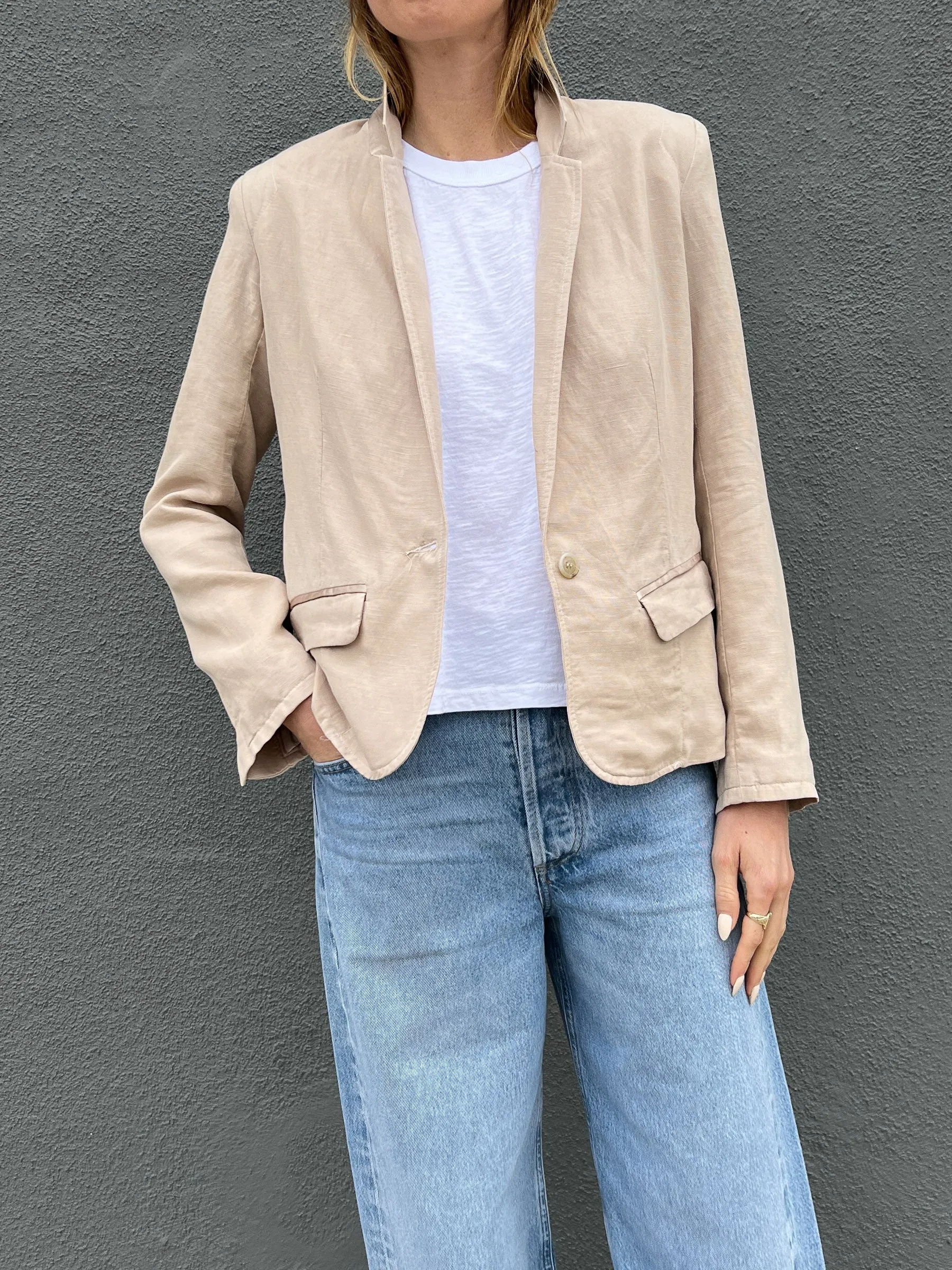 Owen Blazer in Linen - Dune