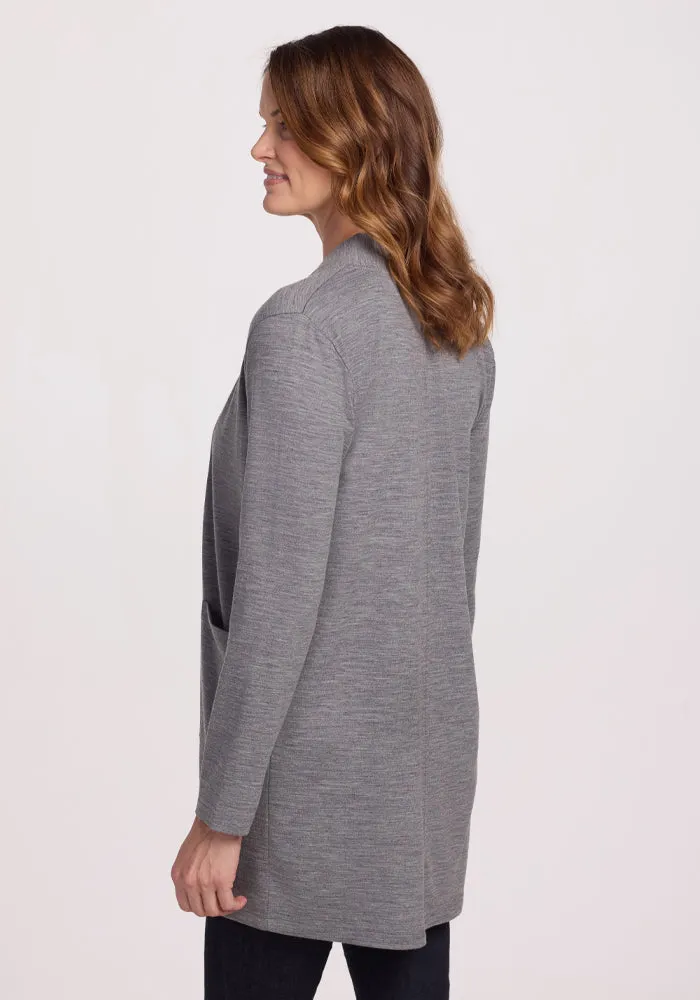 Paisley Cardigan - Graphite Heather
