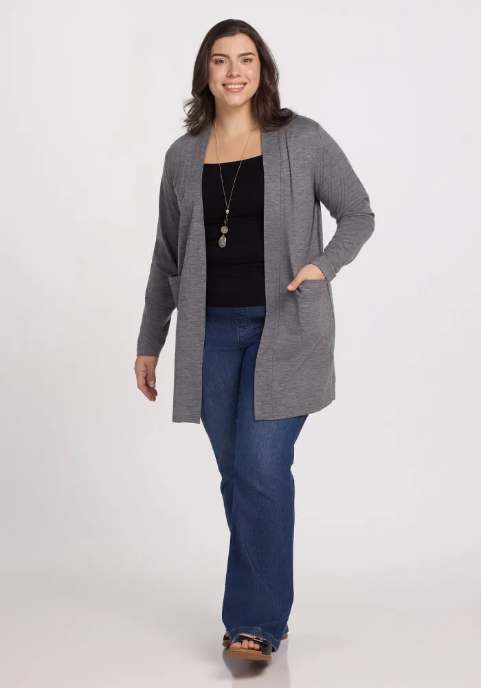Paisley Cardigan - Graphite Heather