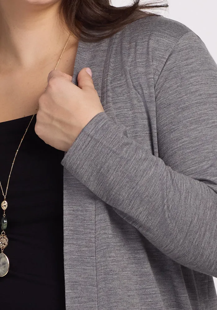 Paisley Cardigan - Graphite Heather