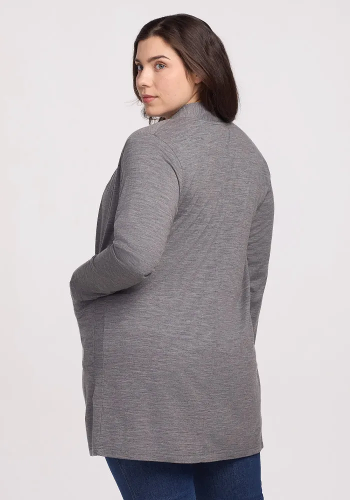 Paisley Cardigan - Graphite Heather