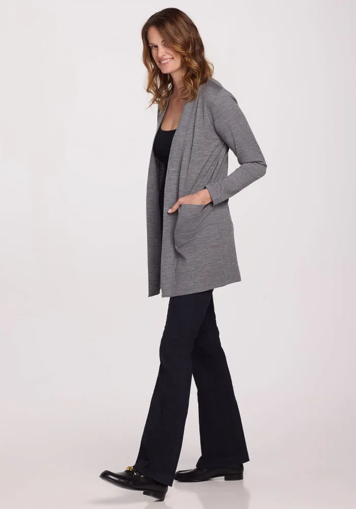 Paisley Cardigan - Graphite Heather