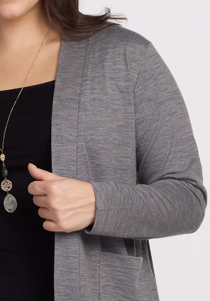 Paisley Cardigan - Graphite Heather