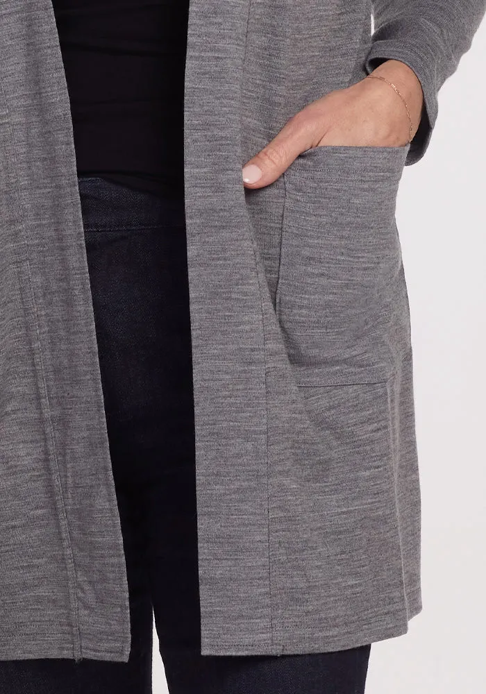 Paisley Cardigan - Graphite Heather