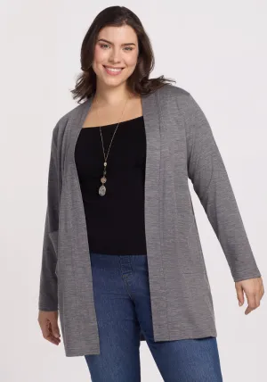 Paisley Cardigan - Graphite Heather