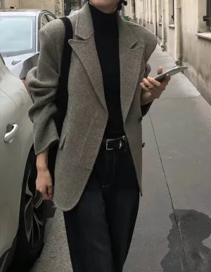 PALMA WOOL BLAZER GREY