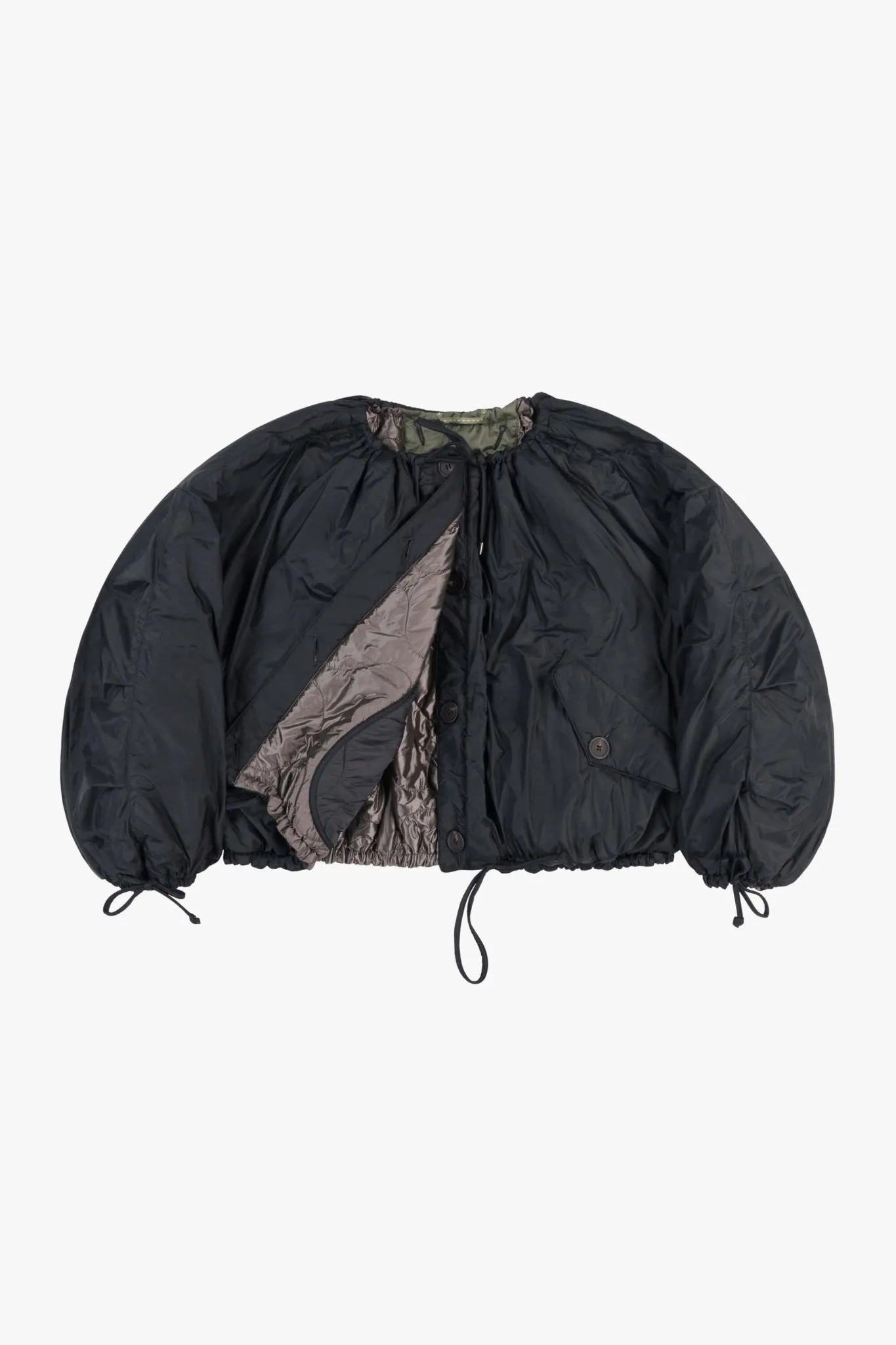 Parachute Quilt Bomber - Black / Anthracite