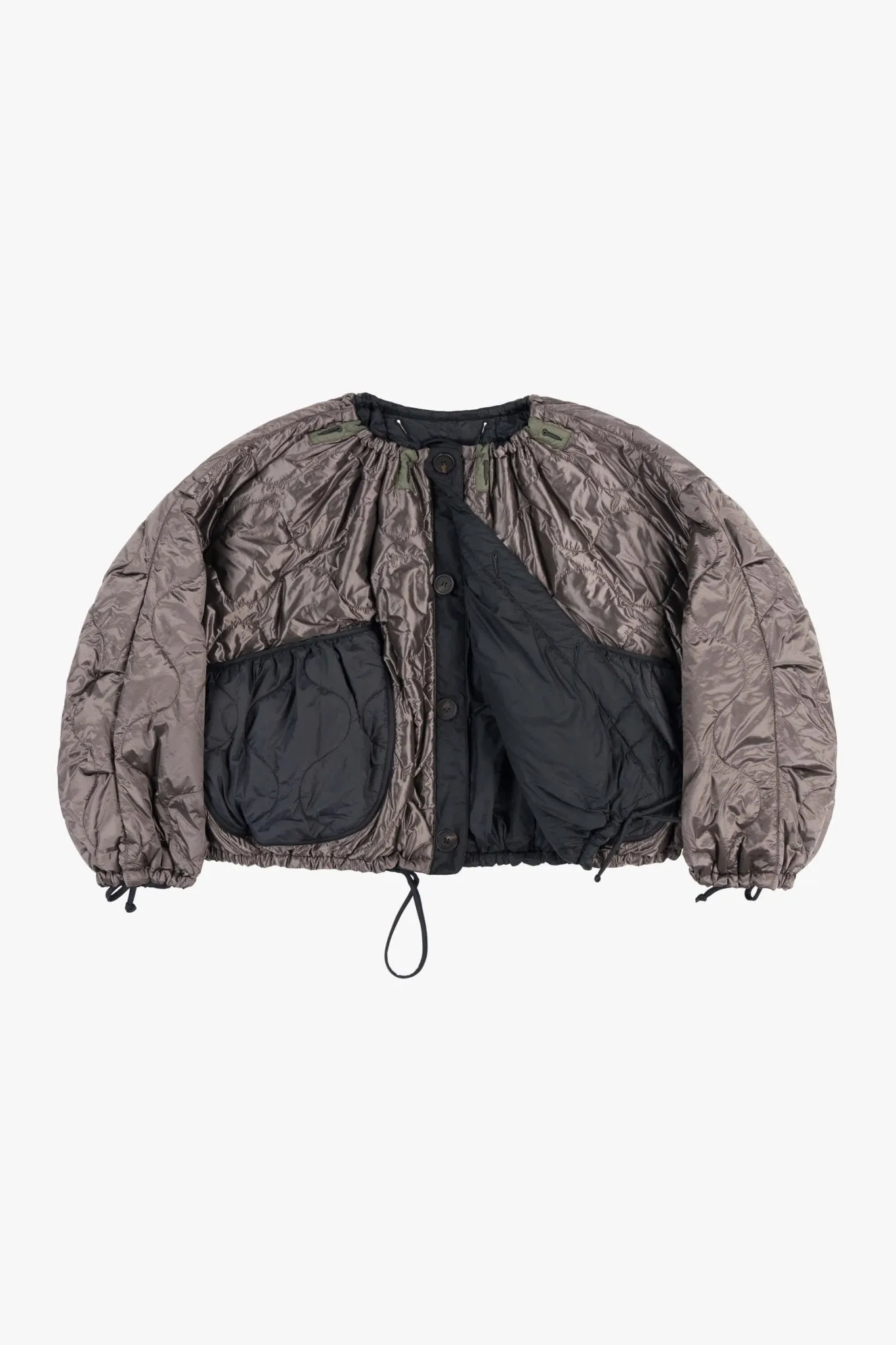 Parachute Quilt Bomber - Black / Anthracite