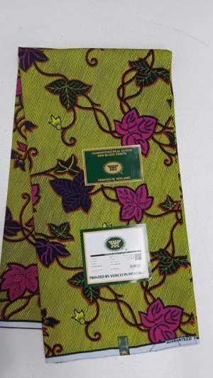 Paste Color Colorful Leaf Print Designed Body Original Fabrics