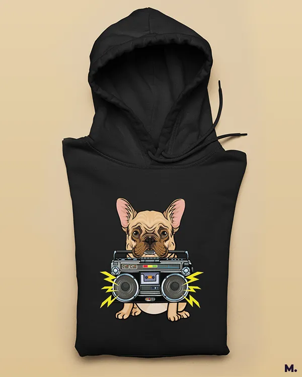 Pawsome boombox printed hoodies
