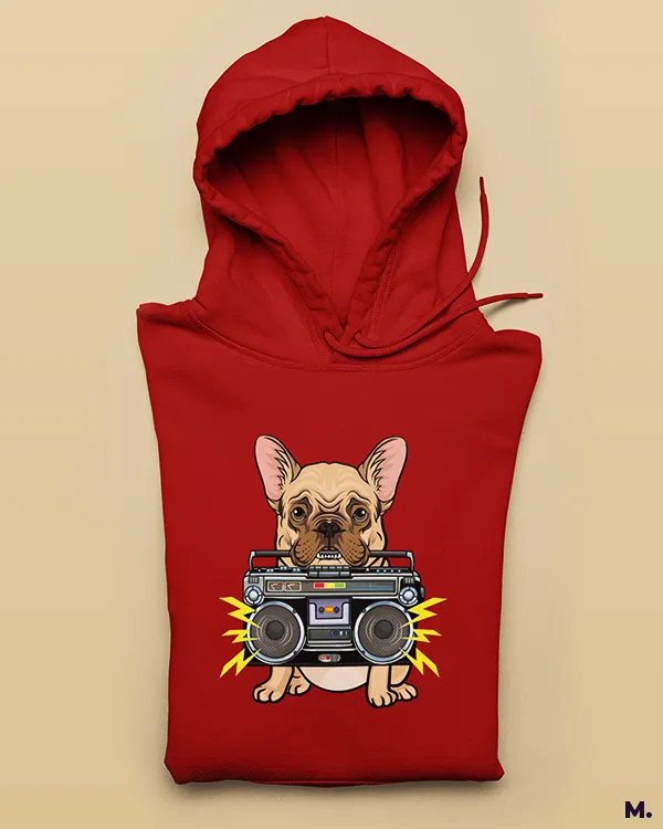Pawsome boombox printed hoodies