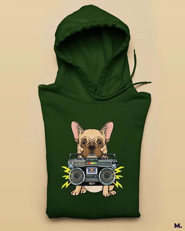 Pawsome boombox printed hoodies