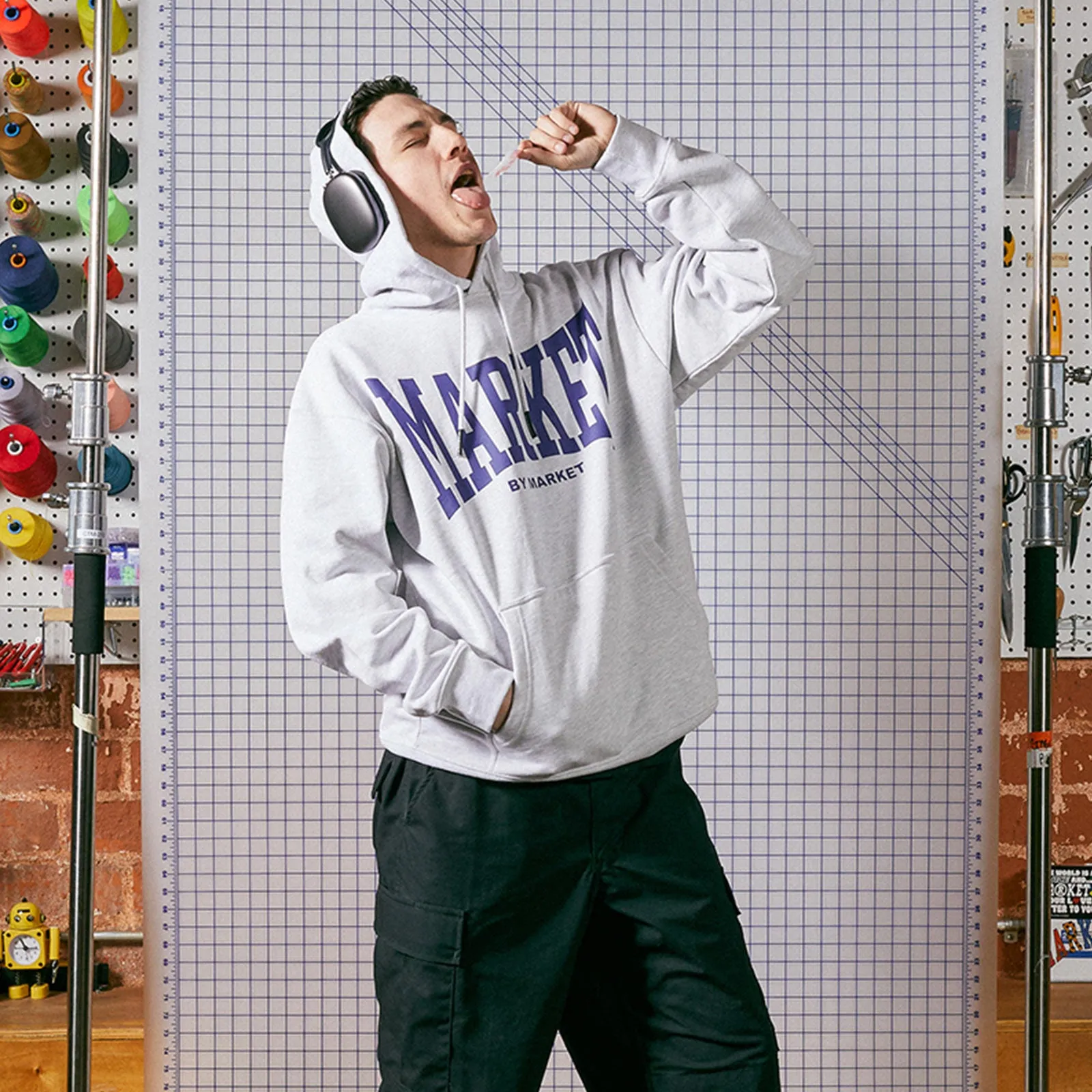 Persistent Logo Hoodie - Grey