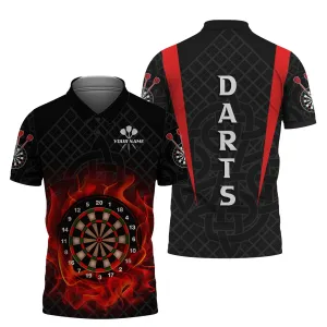 Personalized Name Dart Board On Fire 3D Printed Shirts