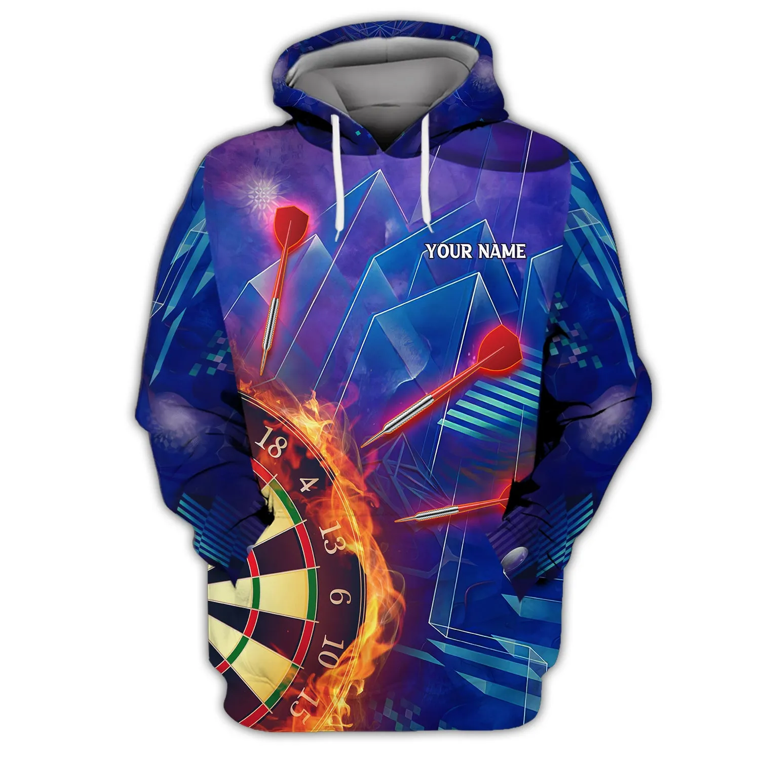 Personalized Name Dart Purple 3D Printed Shirts