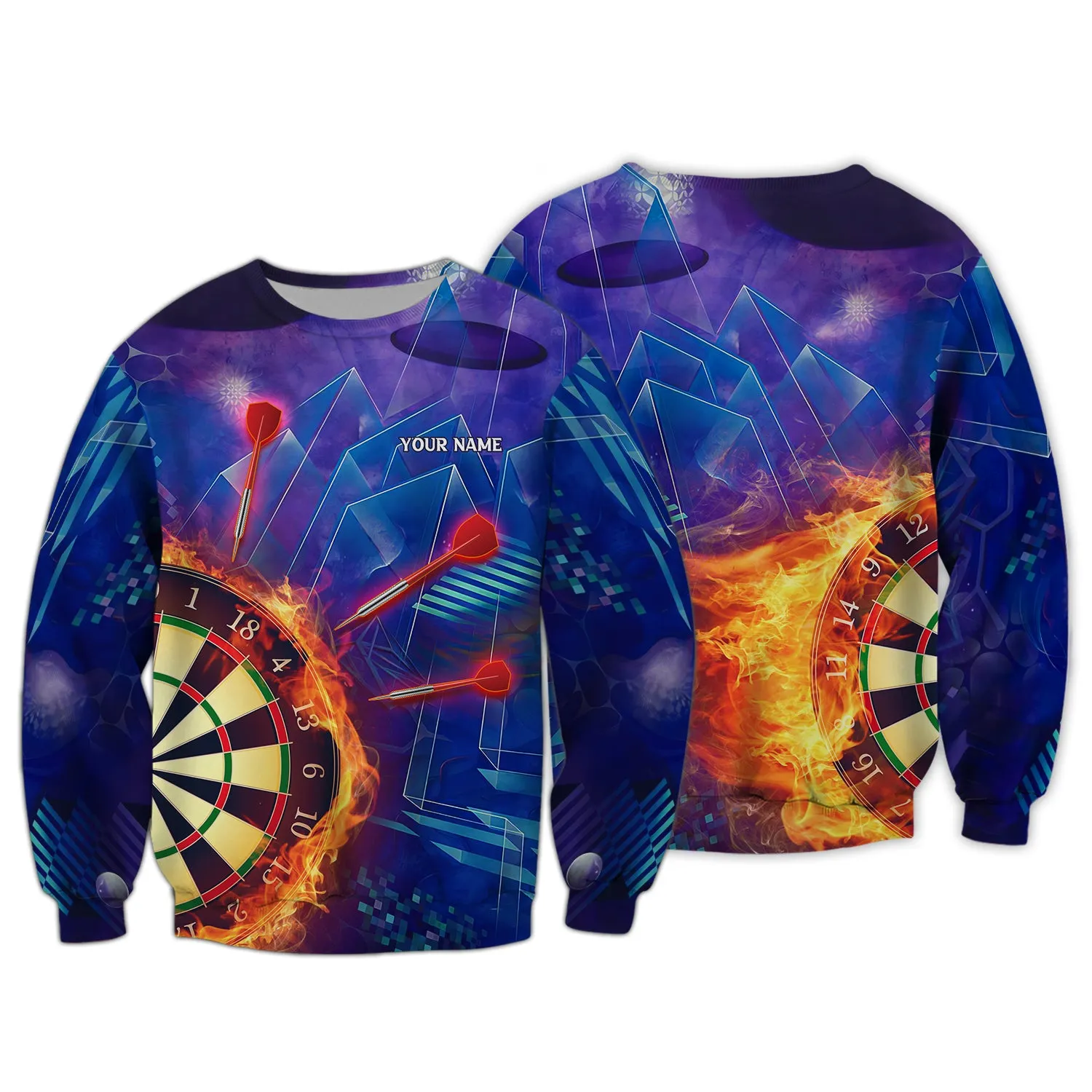 Personalized Name Dart Purple 3D Printed Shirts