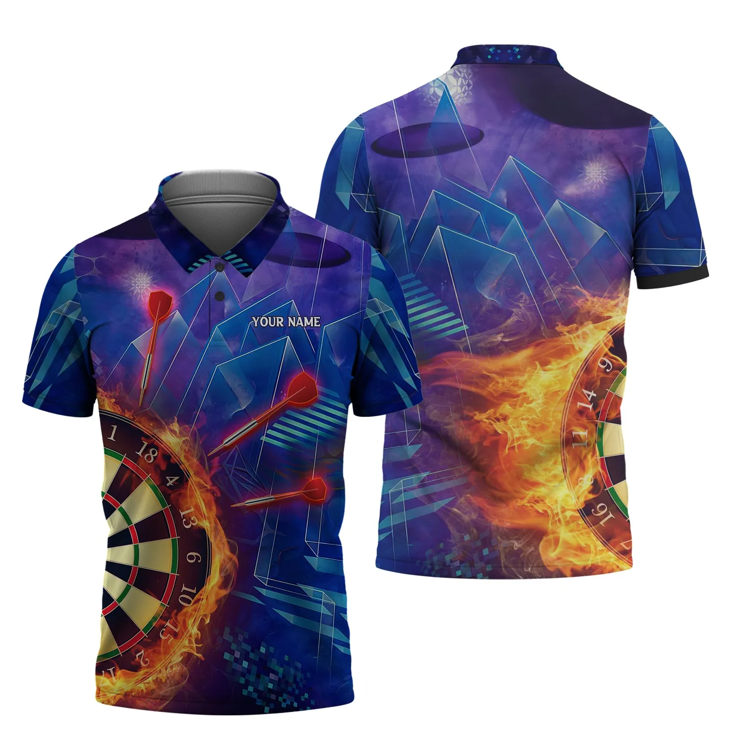 Personalized Name Dart Purple 3D Printed Shirts