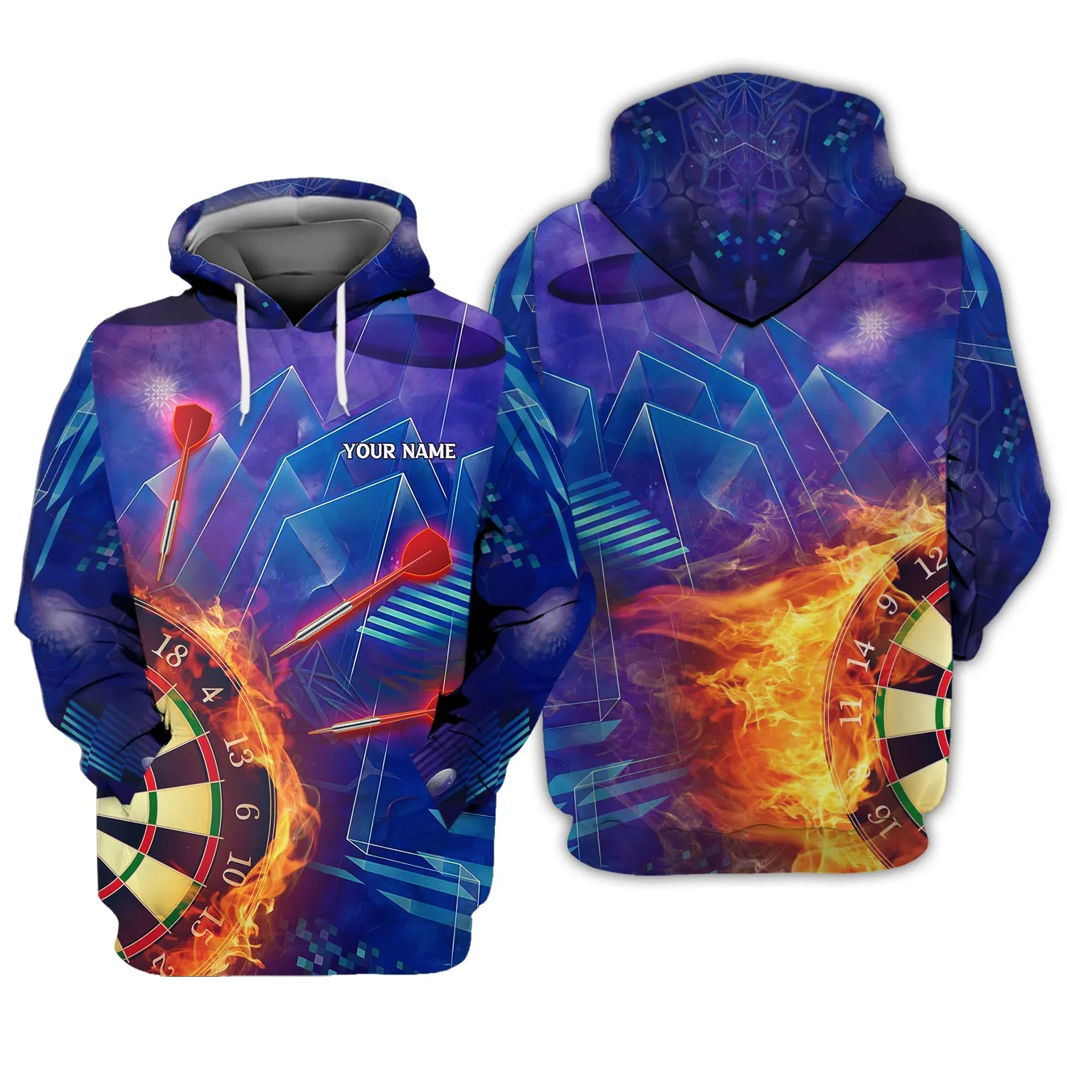 Personalized Name Dart Purple 3D Printed Shirts