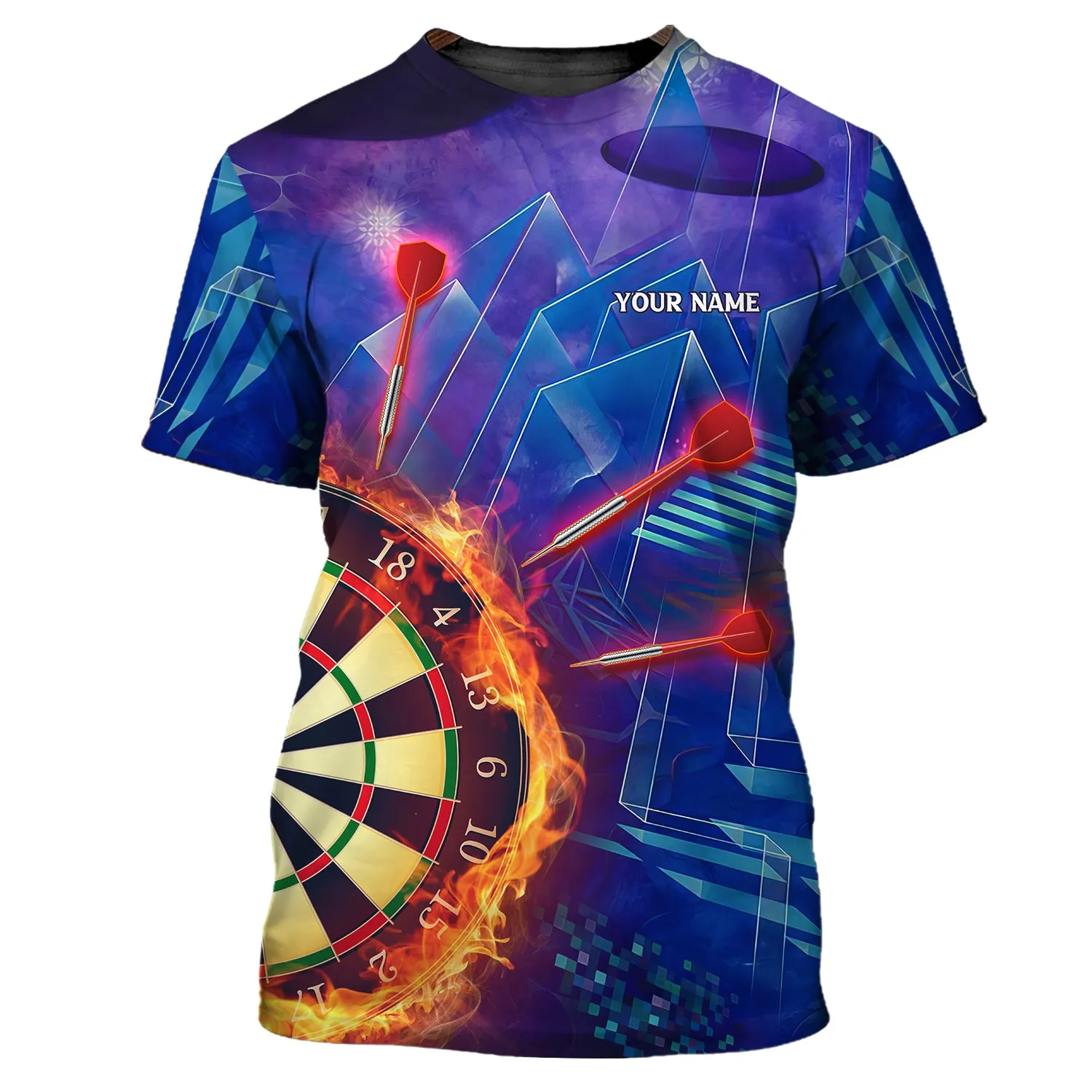 Personalized Name Dart Purple 3D Printed Shirts