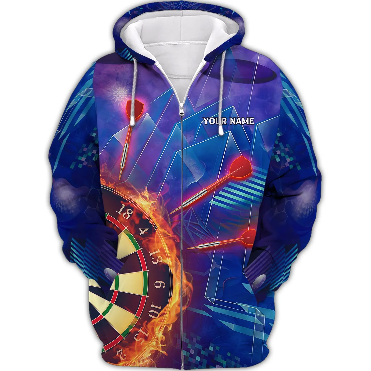 Personalized Name Dart Purple 3D Printed Shirts