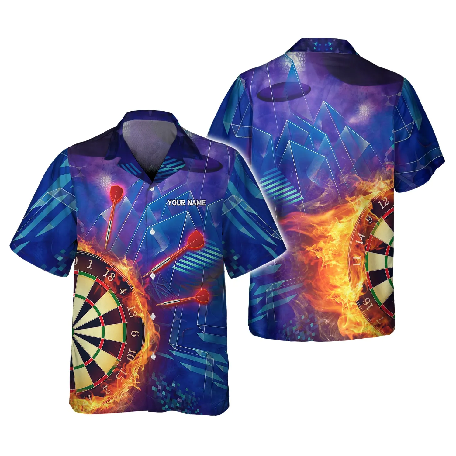 Personalized Name Dart Purple 3D Printed Shirts