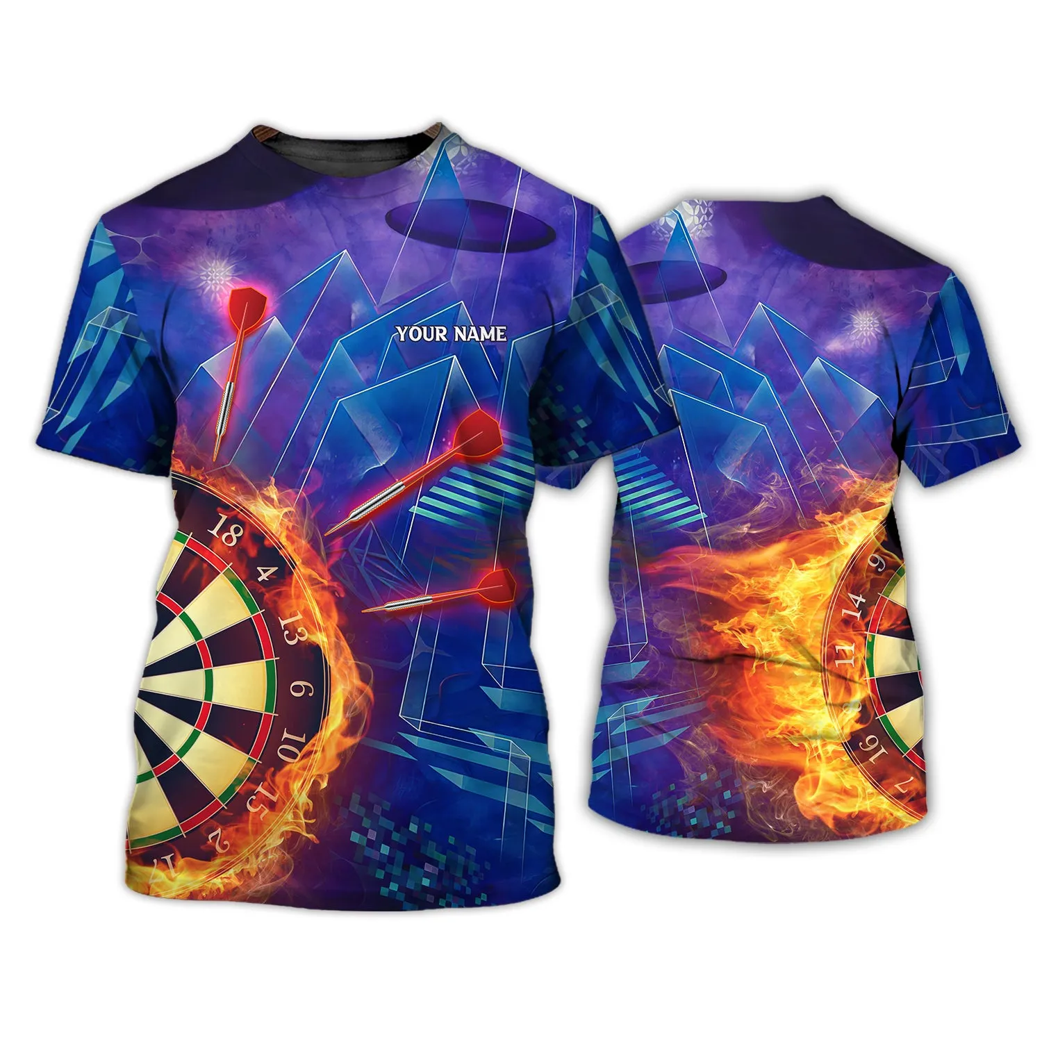 Personalized Name Dart Purple 3D Printed Shirts
