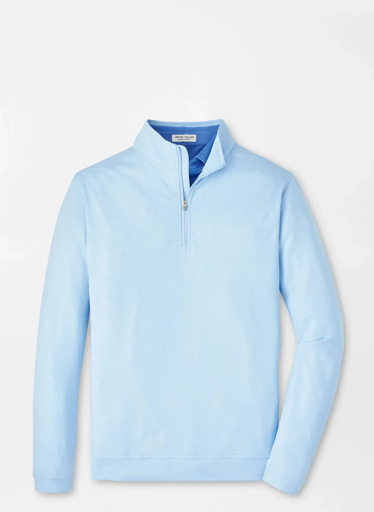 Perth Birdseye Performance Quarter-Zip (Pale Blue)
