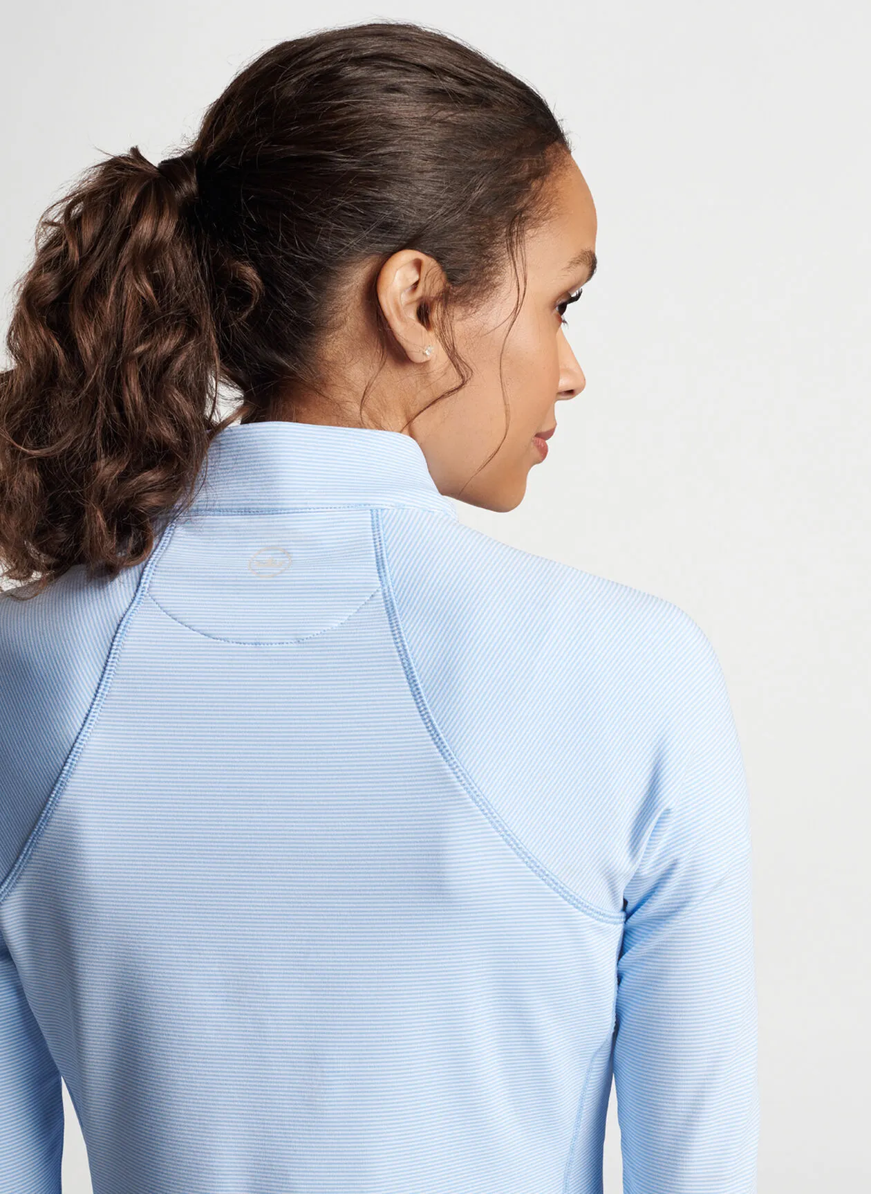 Peter Millar Women's Sugar Stripe Perth Layer - COTTAGE BLUE