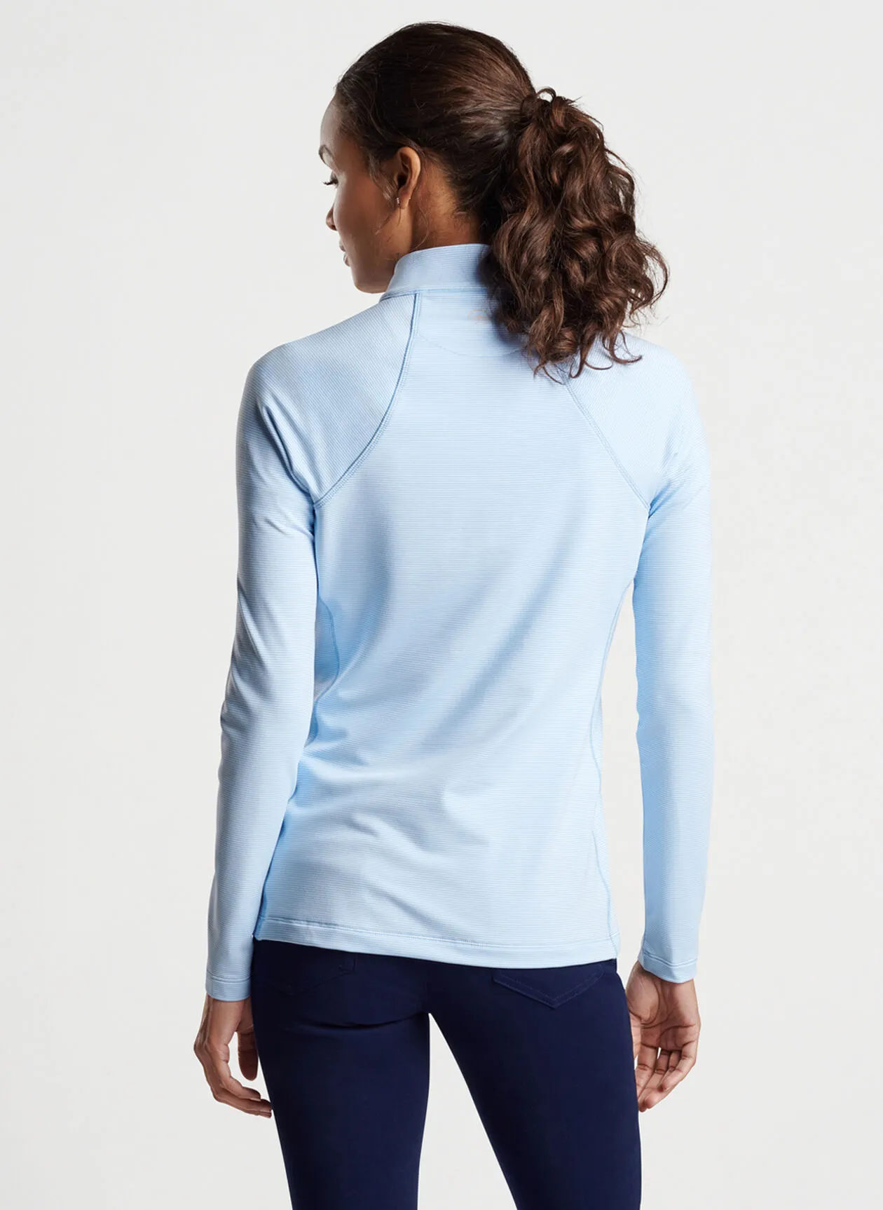 Peter Millar Women's Sugar Stripe Perth Layer - COTTAGE BLUE