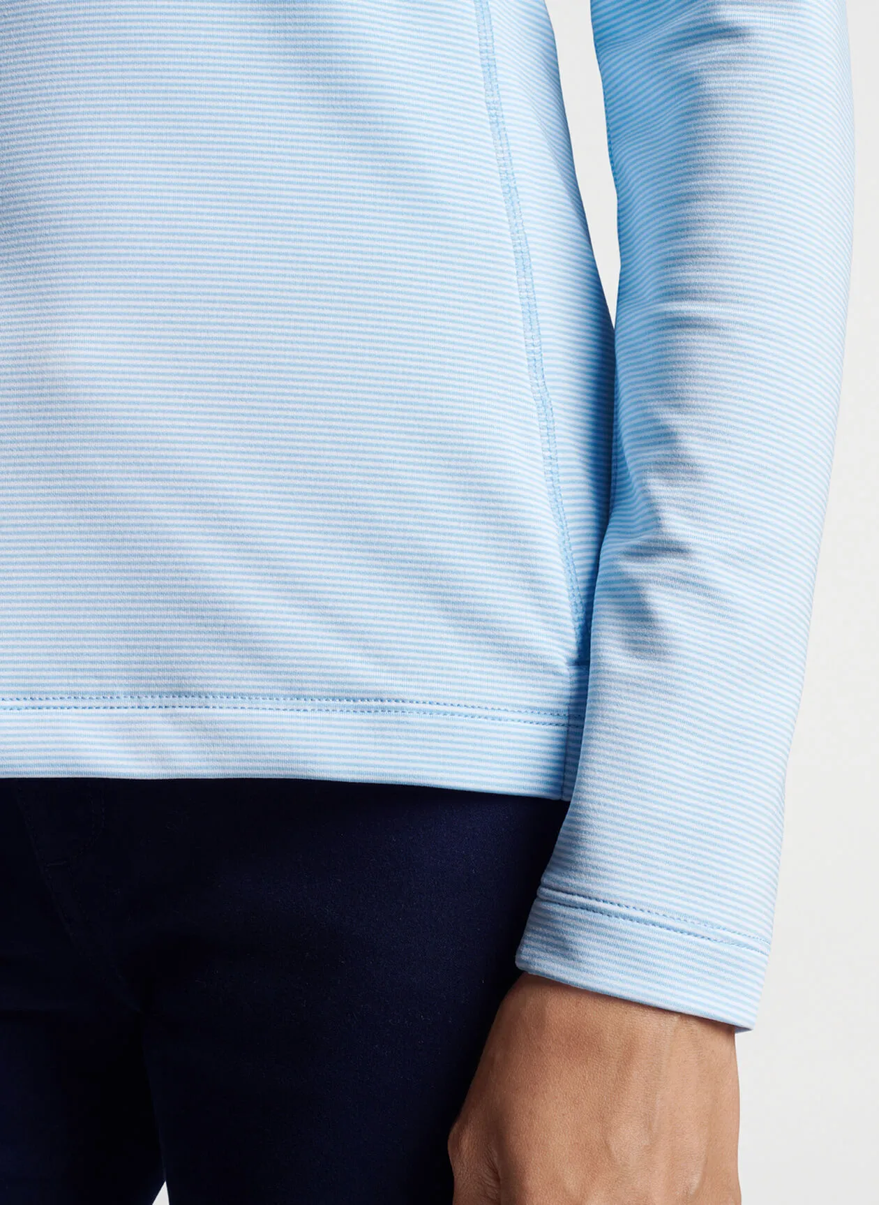 Peter Millar Women's Sugar Stripe Perth Layer - COTTAGE BLUE