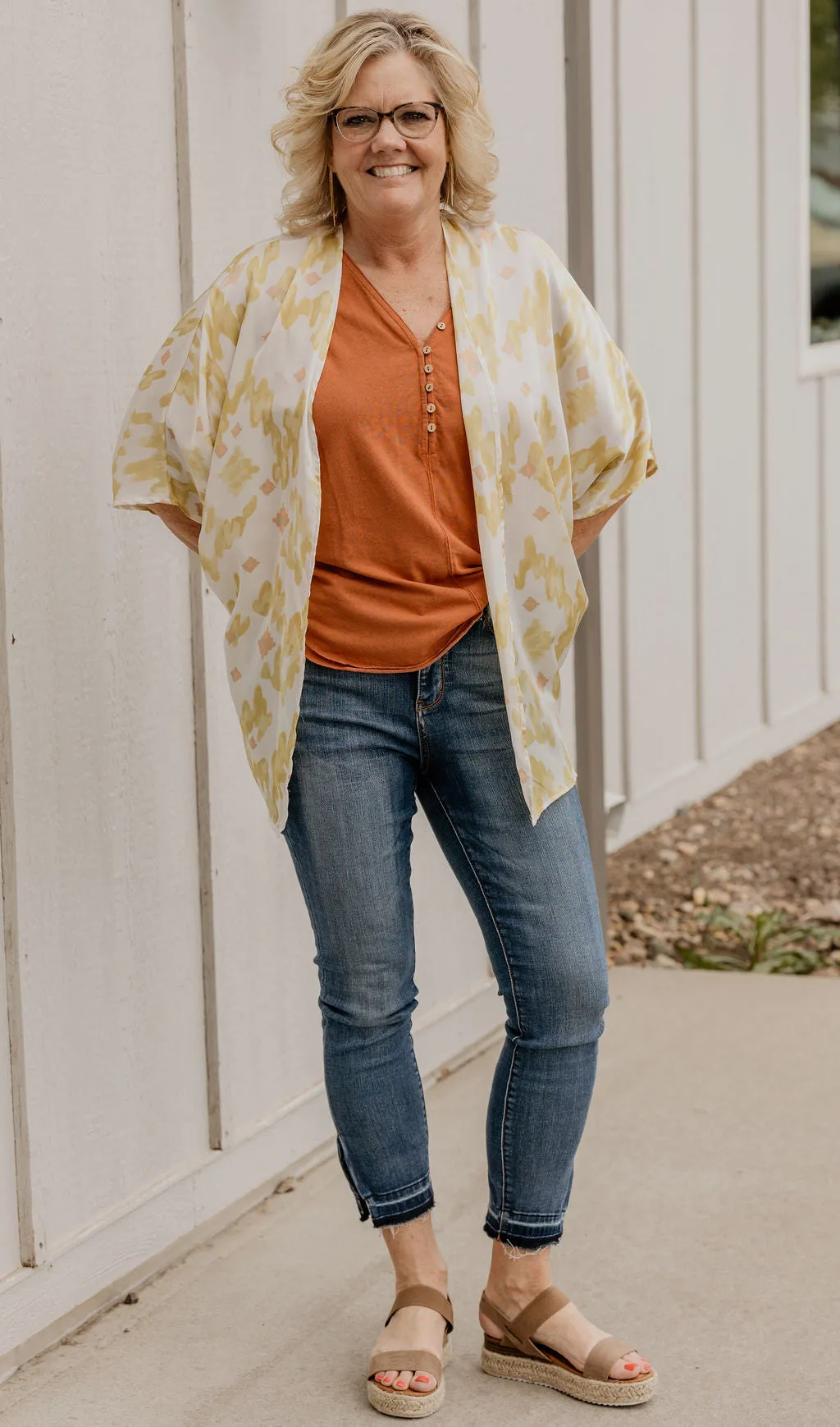 PEYTON CURVY/REG DOLMAN SLEEVE OVERSIZED KIMONO