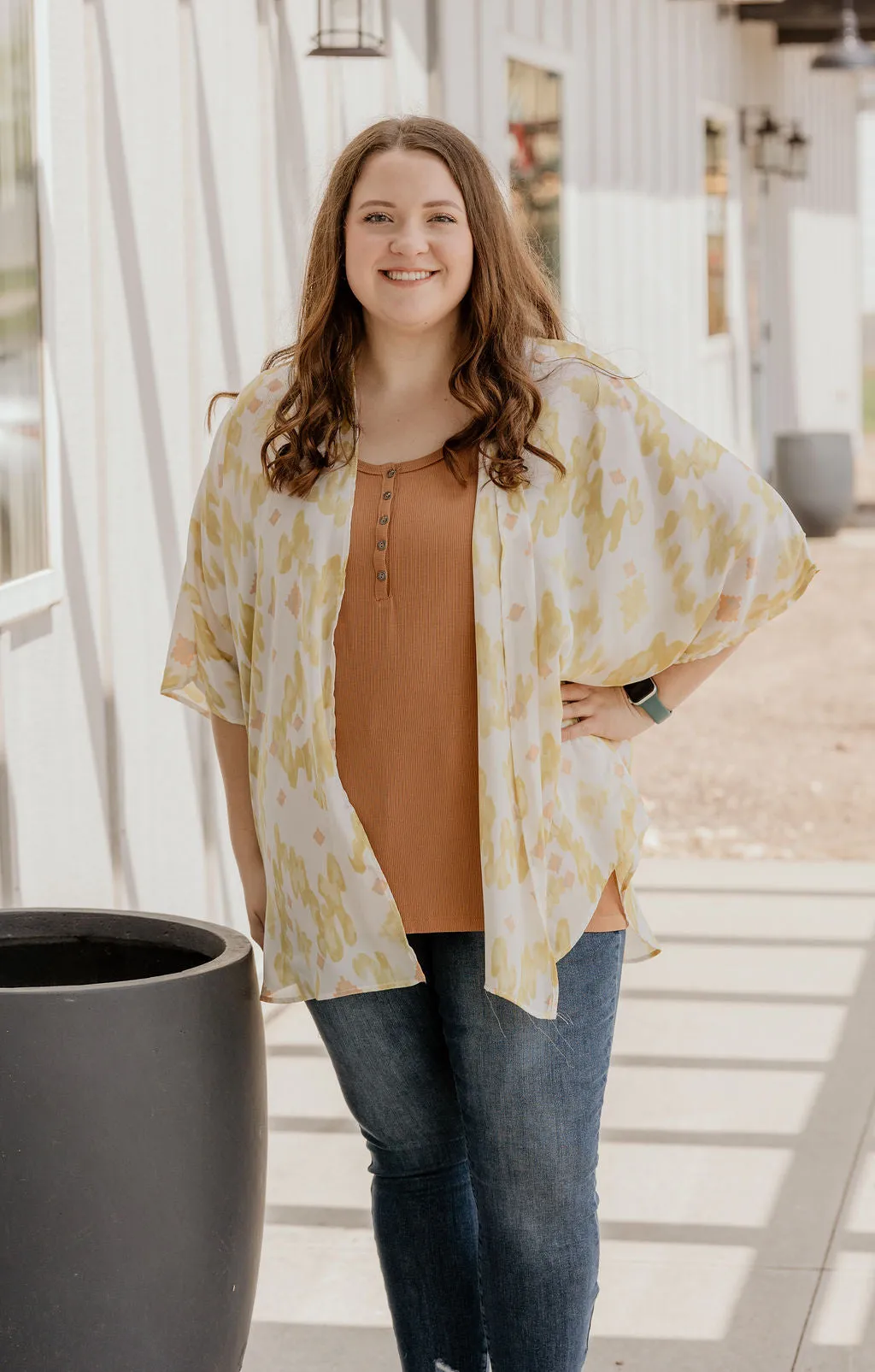 PEYTON CURVY/REG DOLMAN SLEEVE OVERSIZED KIMONO