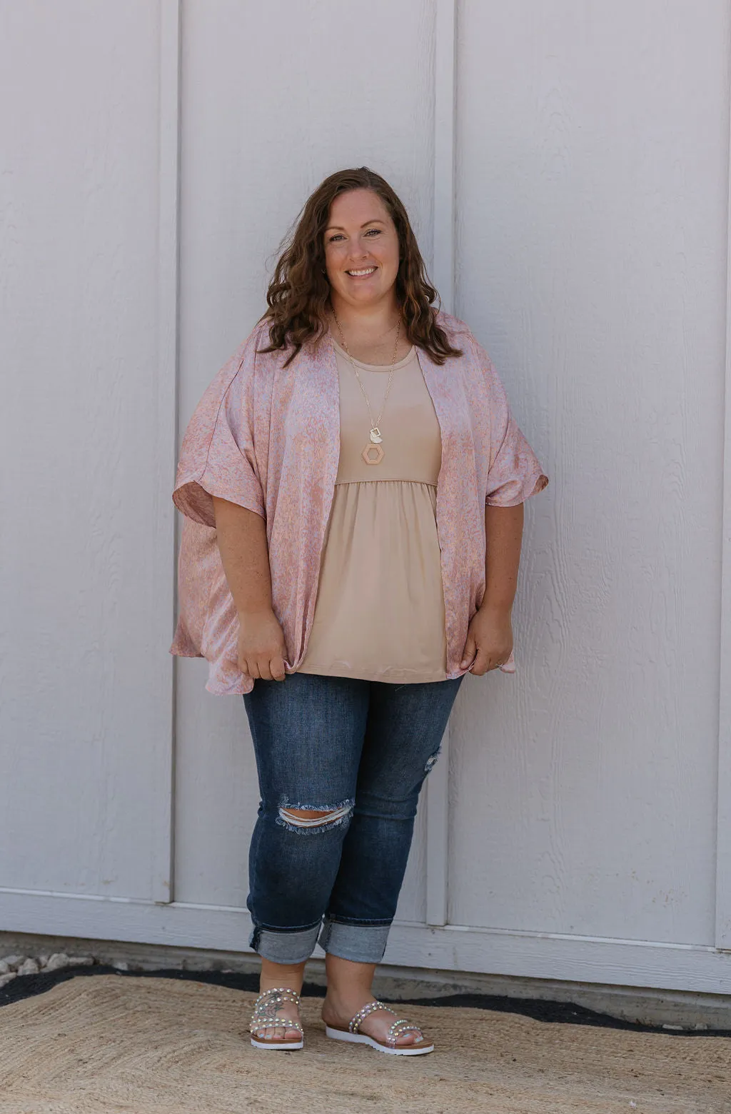 PEYTON CURVY/REG DOLMAN SLEEVE OVERSIZED KIMONO
