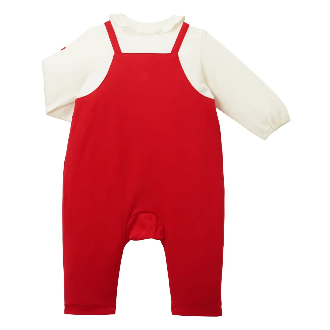 Pinafore-Style Coverall with Smiling Bunnies