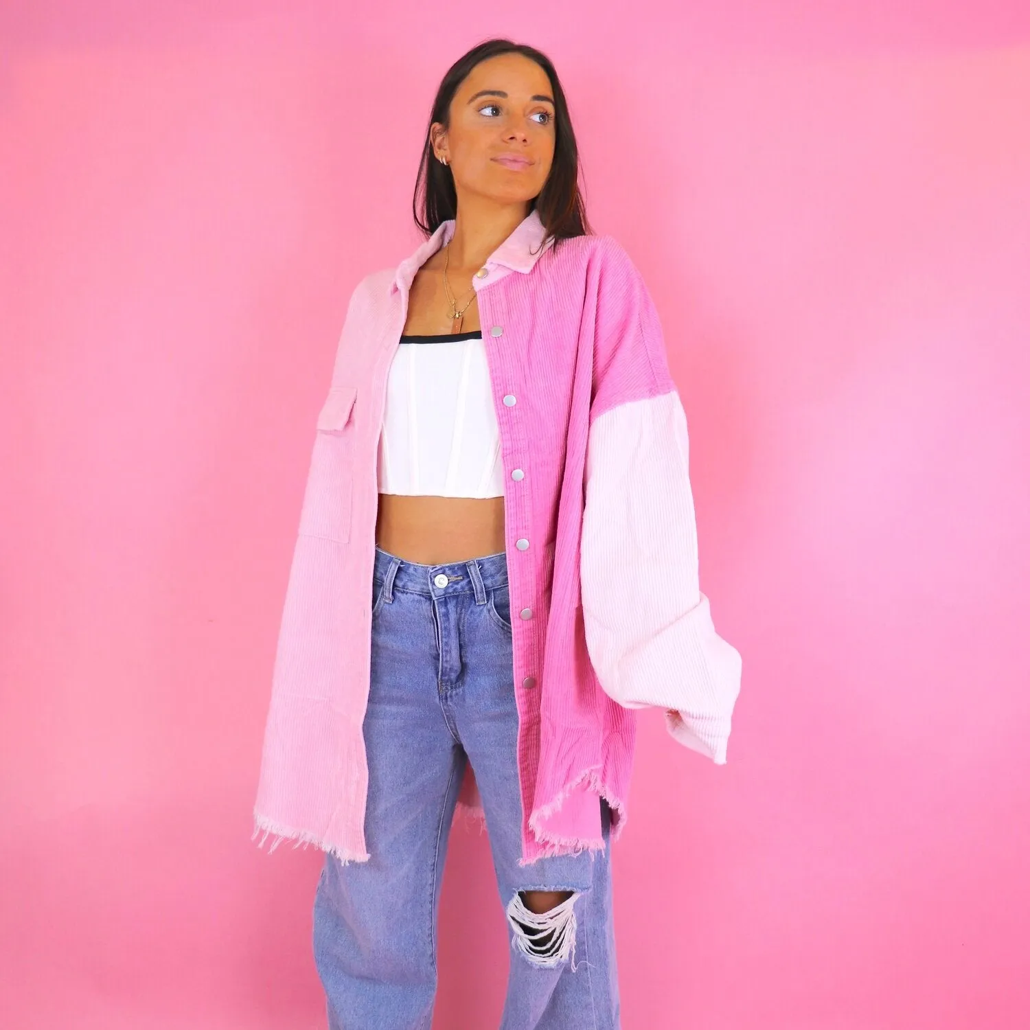 Pink Candy Two Toned Jacket
