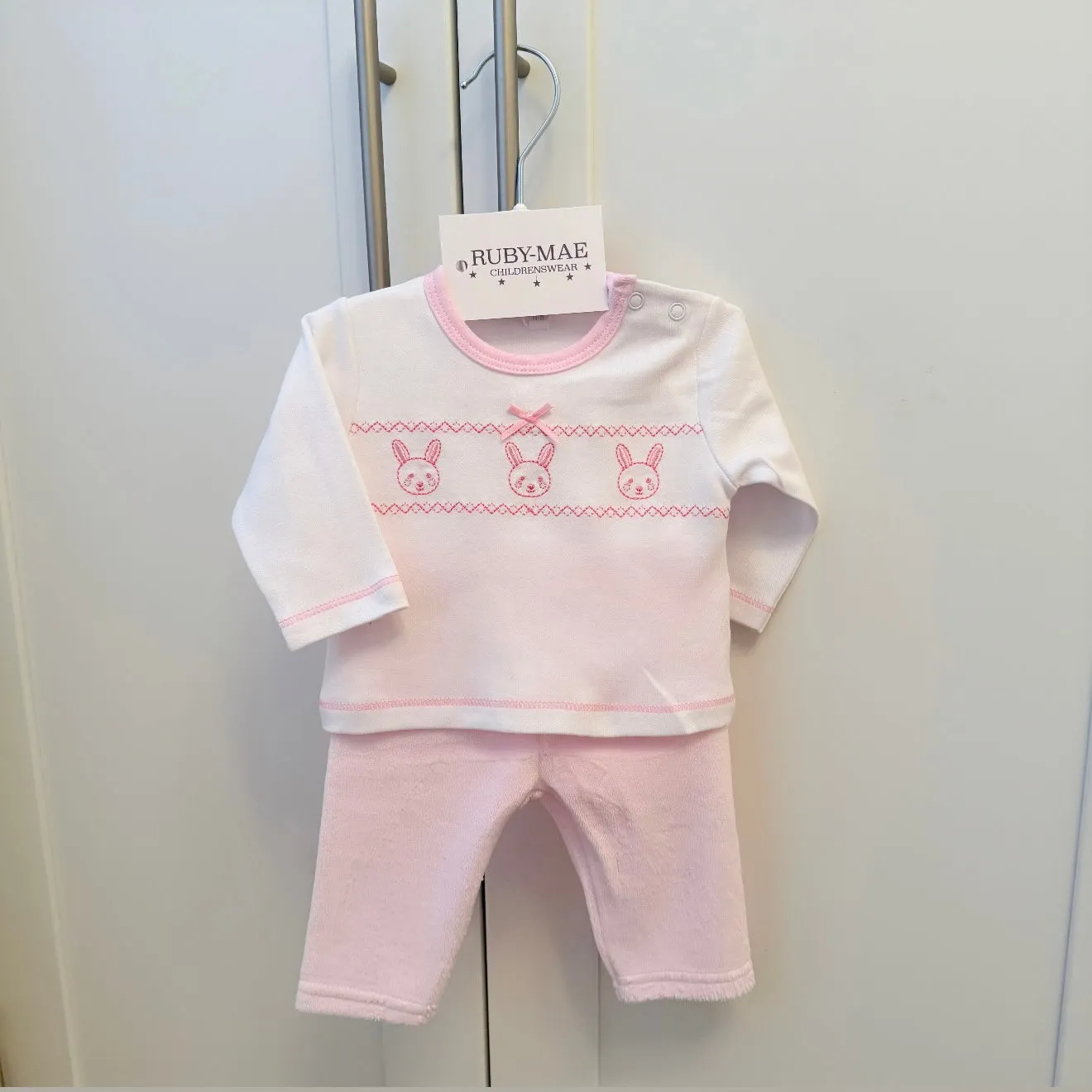 Pink Velour Smock Jacket, Jumper & Pants 3 Piece Set - Tilly