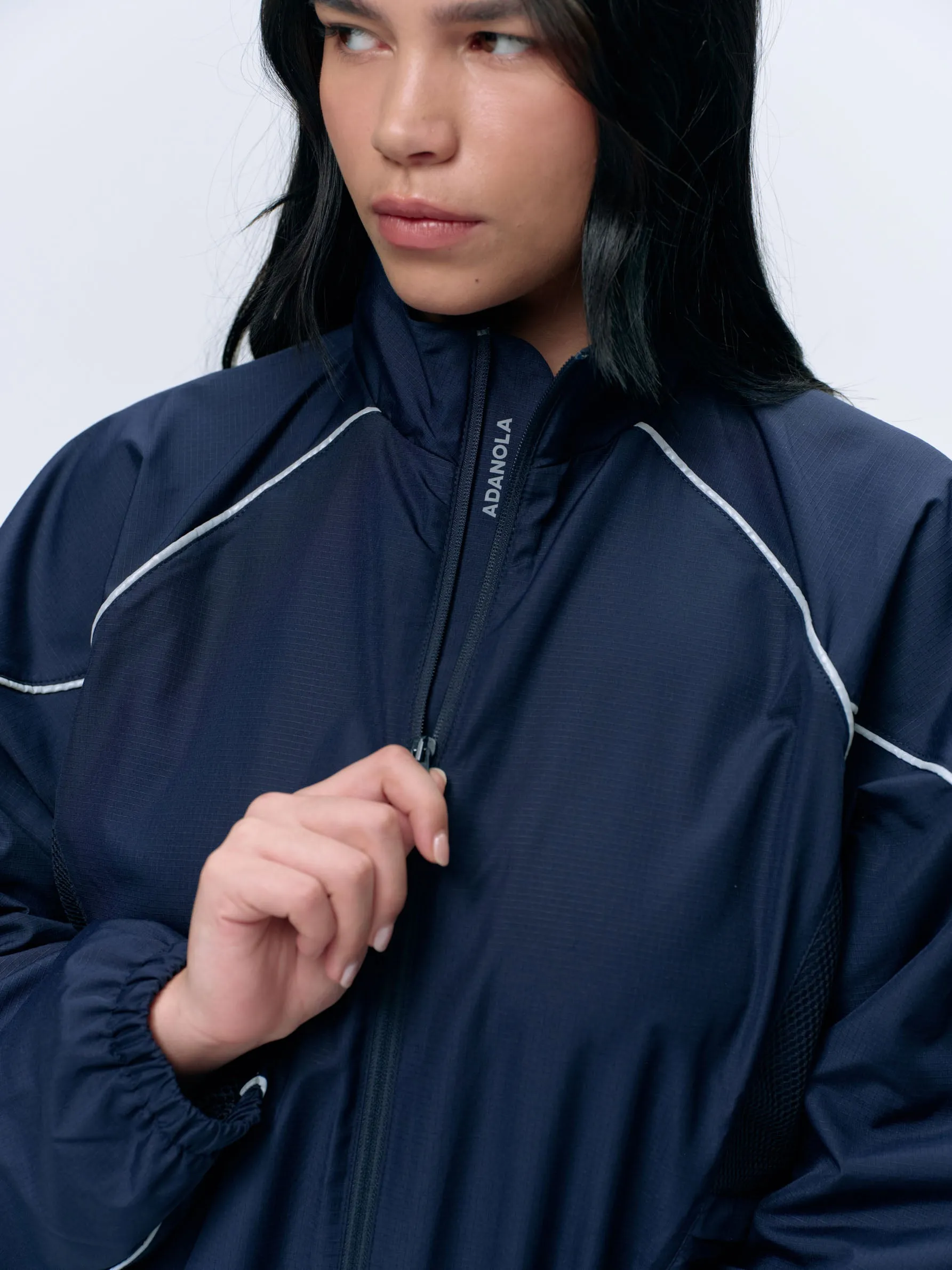 Piping Track Jacket - Navy Blue
