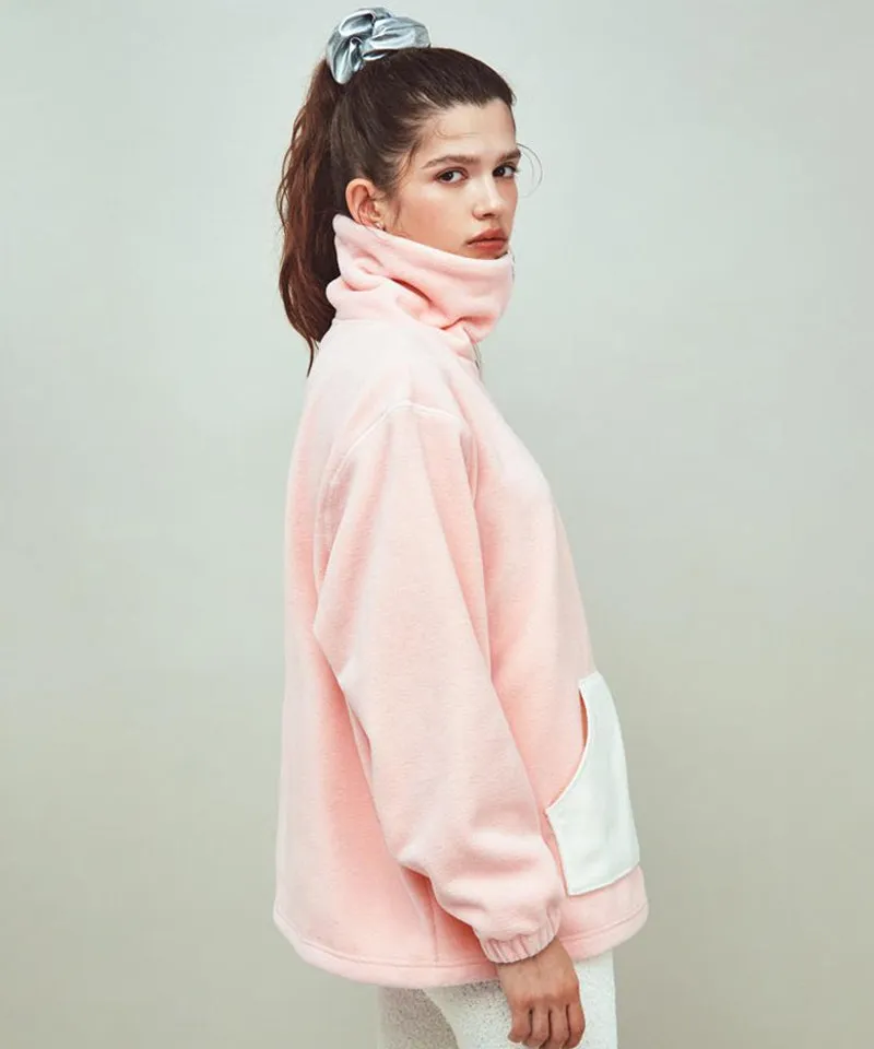 PIV'VEE Giant Fleece Anorak - Peony Pink