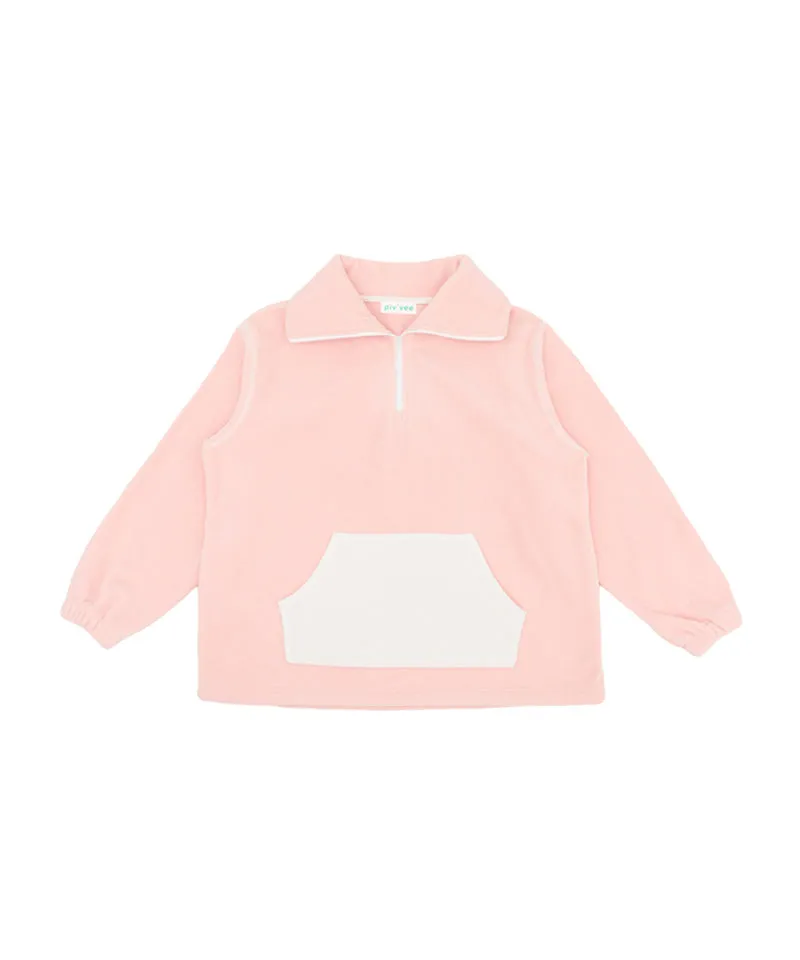 PIV'VEE Giant Fleece Anorak - Peony Pink