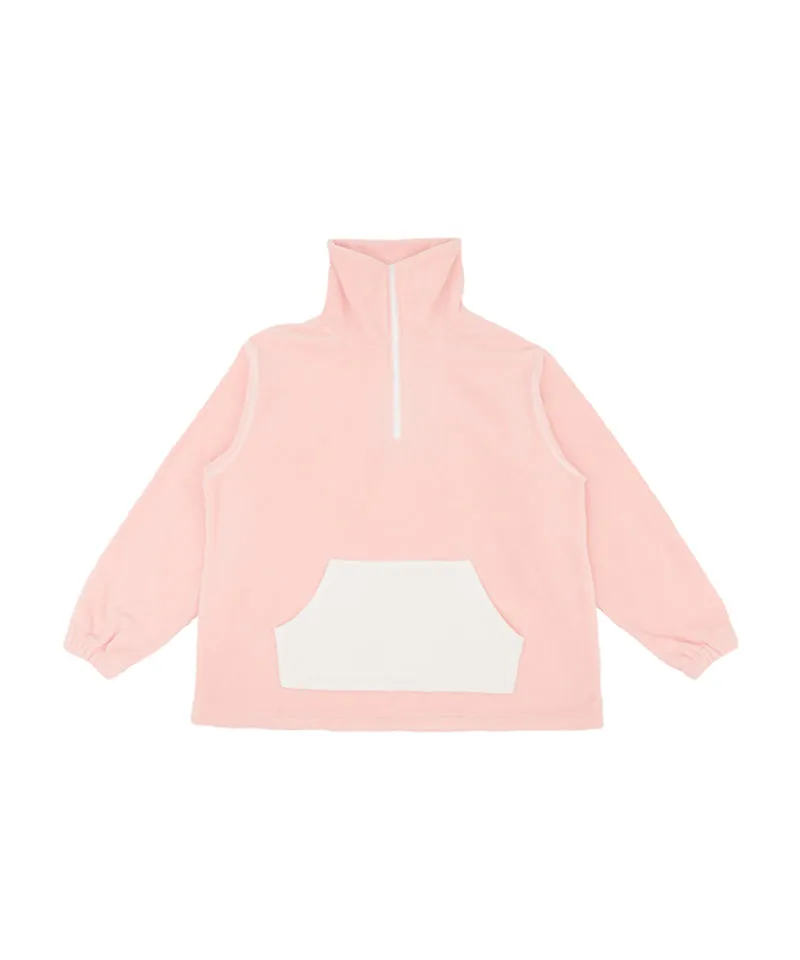 PIV'VEE Giant Fleece Anorak - Peony Pink
