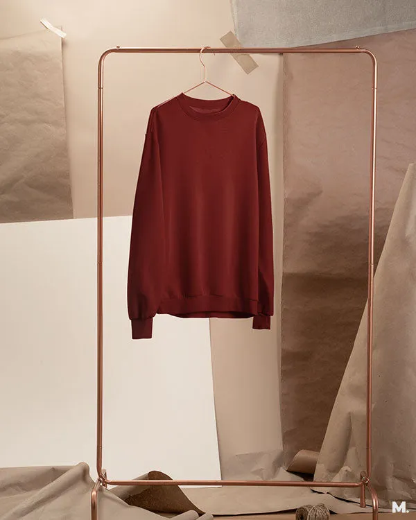Plain unisex Maroon sweatshirt