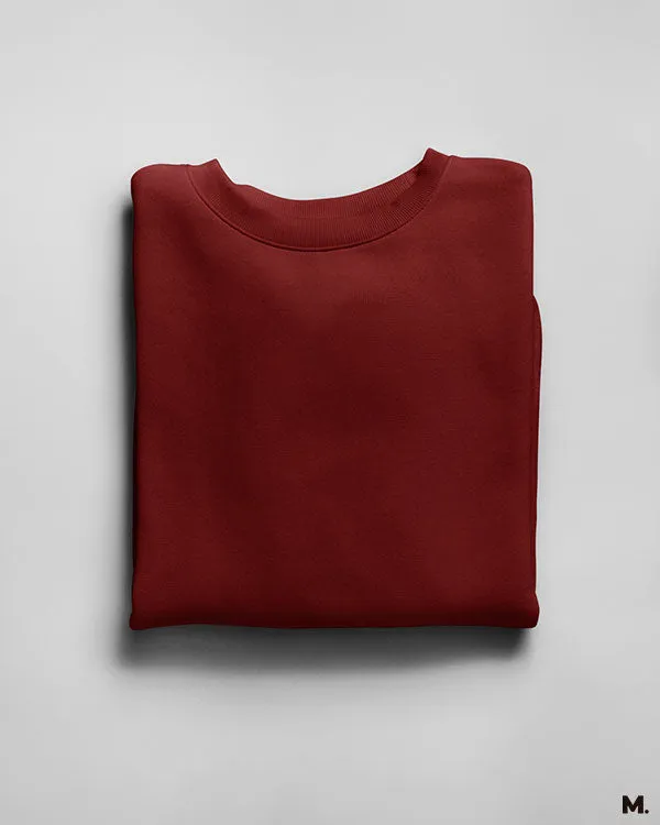 Plain unisex Maroon sweatshirt