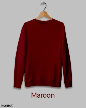 Plain unisex Maroon sweatshirt