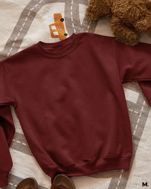 Plain unisex Maroon sweatshirt