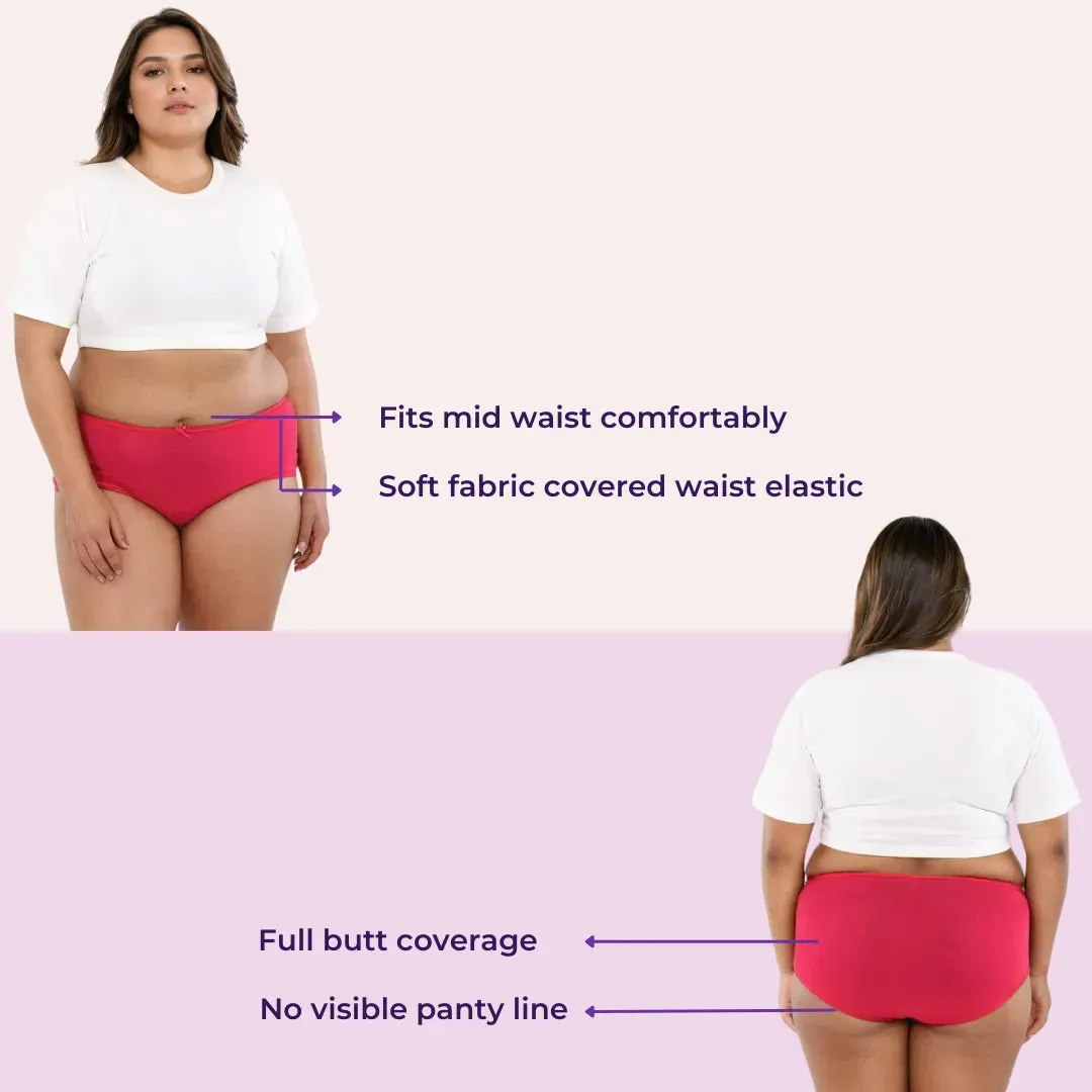Plus Size BrZee Hipsters | Adaptive Stretch | Ultra-Light Fabric | No Visible Panty Lines | Pack Of 3
