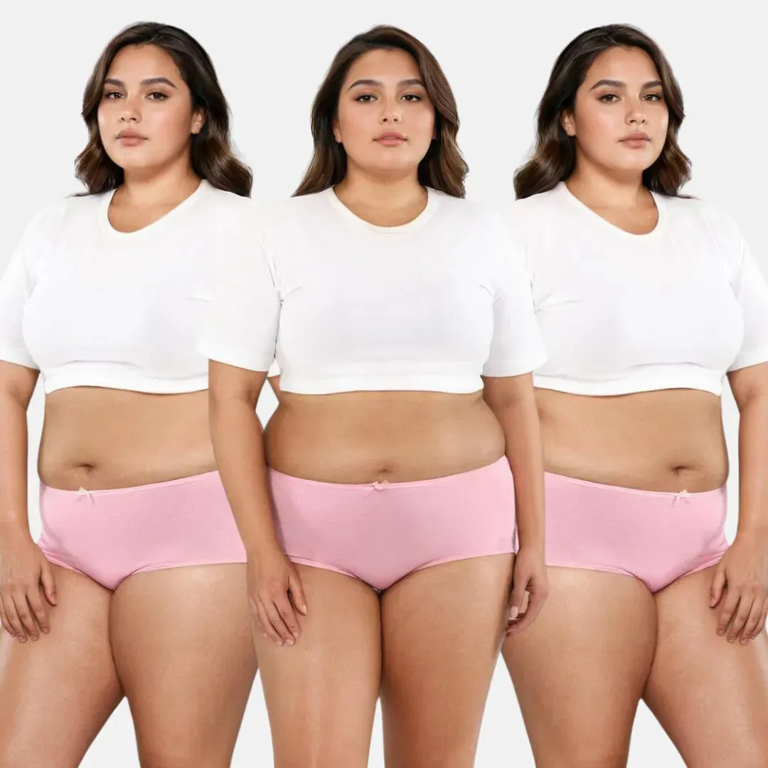 Plus Size BrZee Hipsters | Adaptive Stretch | Ultra-Light Fabric | No Visible Panty Lines | Pack Of 3