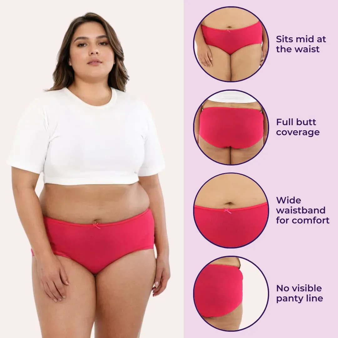 Plus Size BrZee Hipsters | Adaptive Stretch | Ultra-Light Fabric | No Visible Panty Lines | Pack Of 3